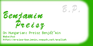 benjamin preisz business card